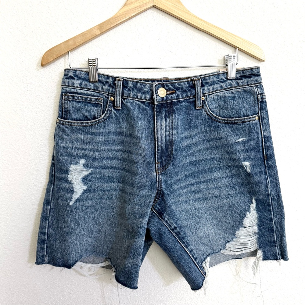Kut from the Kloth Hailey Bermuda Distressed Denim Shorts 100% Cotton Size 4